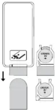 DENVER IFI-710 - Instalación y sustitución de las baterías del control remoto - 1