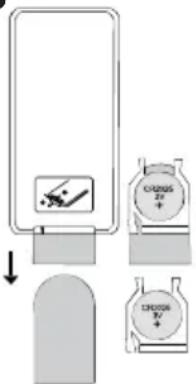 DENVER IFI-710 - Einlegen und Auswechseln der Batterie der Fernbedienung - 1