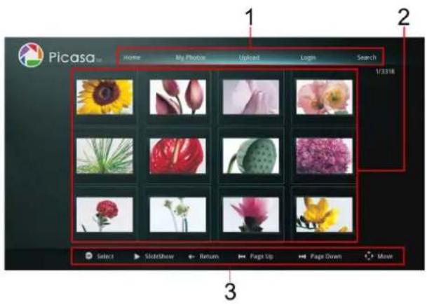 ASUS O!Play BDS-700 - To access Picasa - 1