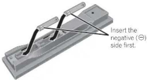PIONEER MCS-636 - Insert the batteries (AAA/R03 x 2). - 1