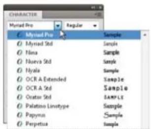 ADOBE Photoshop CC - Choose a font family and style - 1