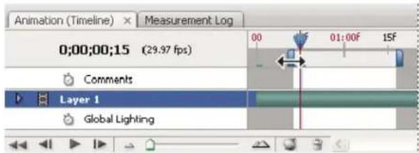 ADOBE Photoshop CC - Set the timeline area to preview - 1