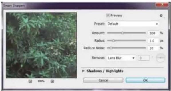 ADOBE Photoshop CC - Sharpen using Smart Sharpen - 1