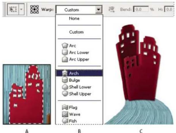 ADOBE Photoshop CC - Warp an item - 1