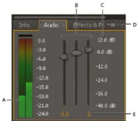 ADOBE After Effects CS6 - Audio panel options - 1