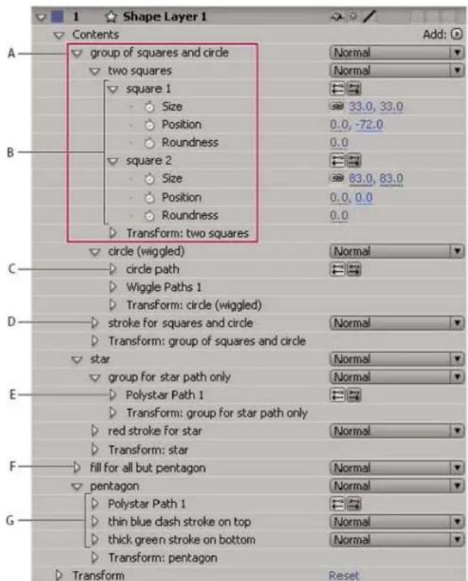 ADOBE After Effects CS6 - Groups and render order for shapes and shape attributes - 2