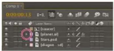 ADOBE After Effects CS6 - Layer properties in the Timeline panel - 1