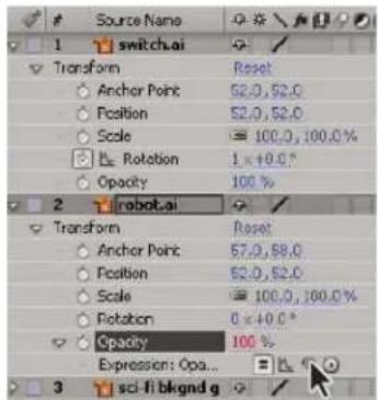 ADOBE After Effects CS6 - Edit an expression with the pick whip - 1