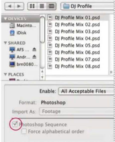 ADOBE After Effects CS6 - Import a single still image or a still-image sequence - 1
