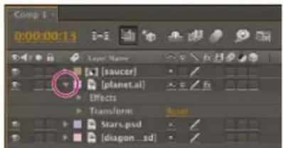 ADOBE After Effects CS6 - Layer properties in the Timeline panel - 2