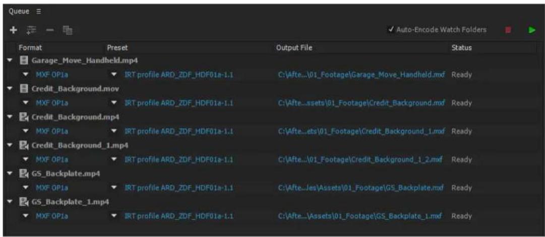 ADOBE Media Encoder CC - Applying an IRT preset to a media file - 3