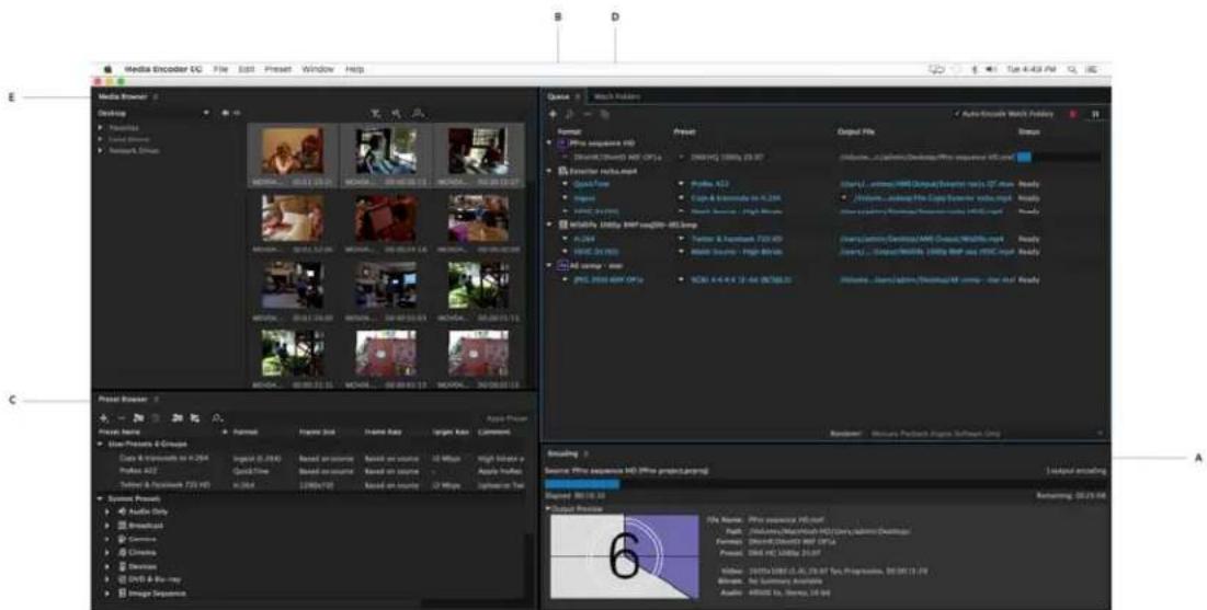 ADOBE Media Encoder CC - Adobe Media Encoder workspace - 1