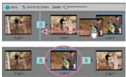 ADOBE Elements Organizer 12 - Reorder slides - 1
