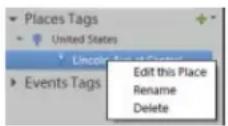 ADOBE Elements Organizer 12 - Edit a place tag - 1