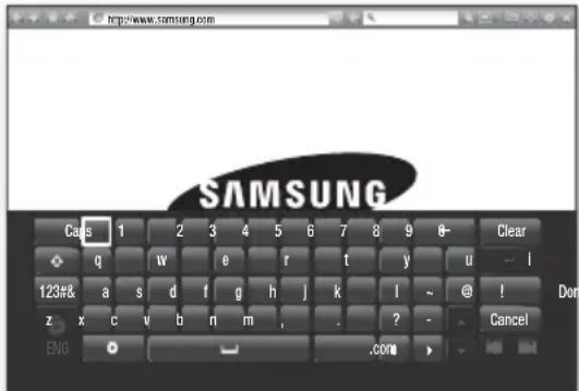 SAMSUNG HT-F5200 - Utilisation de la fenêtre contextuelle du clavier - 1