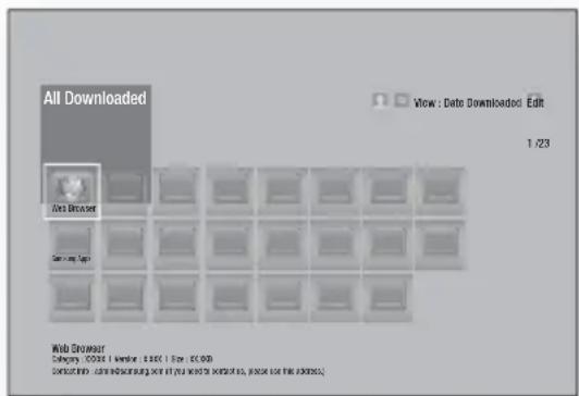 SAMSUNG HT-F5200 - Using the All Downloaded Screen - 1