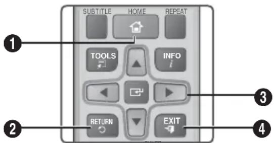 SAMSUNG HT-F4500 - Tasti del telecomando utilizzati per il menu Impostazioni - 1
