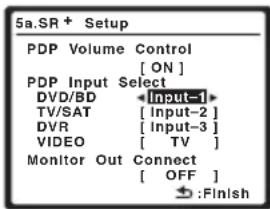 PIONEER VSX-818V - Assign any input source connected to the flat panel TV to the corresponding input number. - 1