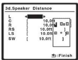 PIONEER VSX-818V - Select 'Speaker Distance' from the Manual SP Setup menu. - 2