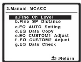 PIONEER VSX-818V - Select 'Manual MCACC' from the System Setup menu. - 2
