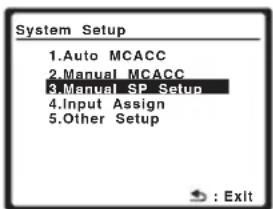 PIONEER VSX-818V - Select 'Manual SP Setup' then press ENTER. - 1