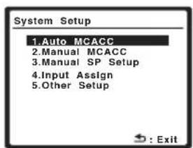 PIONEER VSX-818V - Select the setting you want to adjust. - 1