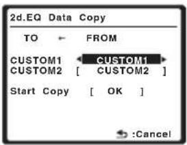PIONEER VSX-818V - Select 'EQ Data Copy' from the Manual MCACC setup menu. - 2