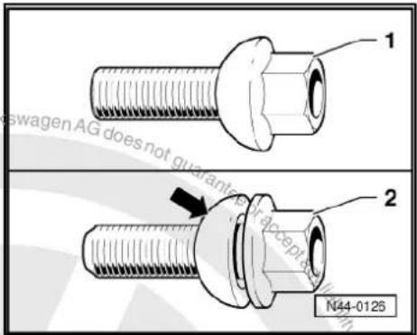 VOLKSWAGEN Golf Variant (2007) - Revised wheel bolts for Sharan from model year 2001 - 1