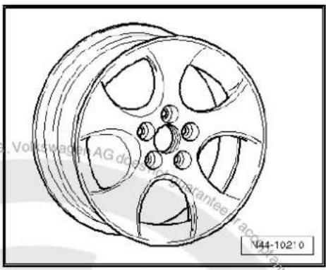 VOLKSWAGEN Golf Variant (2007) - 1K0 601 025 AD - Wheel and tyre combination ⇒ page 326 - 5