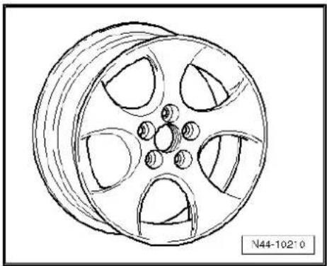 VOLKSWAGEN Golf Variant (2007) - 1K0 601 025 AD - Wheel and tyre combination ⇒ page 273 - 5