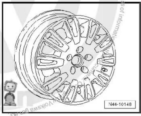 VOLKSWAGEN Golf Variant (2007) - Wheel allocation Passat W8 4Motion, type 3BS model year 2002 to model year 2005 - 2