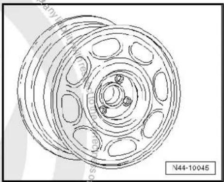 VOLKSWAGEN Golf Variant (2007) - Wheel allocation Polo, type 6N up to and including 07.95 - 6