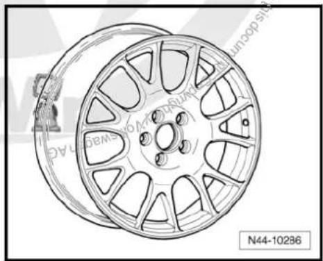 VOLKSWAGEN Golf Variant (2007) - 1K0 601 025 AD - Wheel and tyre combination ⇒ page 326 - 4