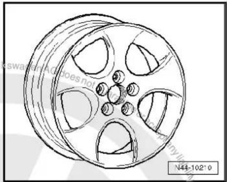 VOLKSWAGEN Golf Variant (2007) - 1K0 601 025 AD - Wheel and tyre combination ⇒ page 326 - 2