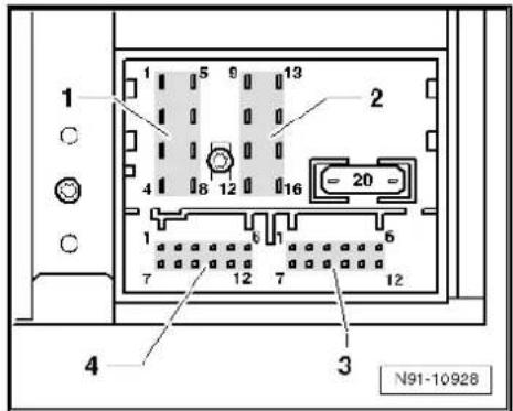 VOLKSWAGEN Golf Variant (2010) - Multi-pin connector 3, 12-pin, telephone - 2