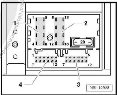 VOLKSWAGEN Golf Variant (2010) - Multi-pin connector 3, 12-pin, telephone - 2