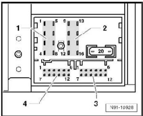 VOLKSWAGEN Golf Variant (2010) - Multi-pin connector 3, 12-pin, telephone - 3