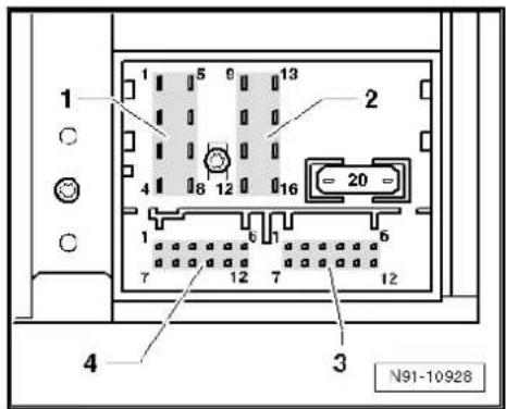 VOLKSWAGEN Golf Variant (2010) - Multi-pin connector 3, 12-pin, telephone, microphone - 1