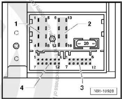 VOLKSWAGEN Golf Variant (2010) - Multi-pin connector 3, 12-pin, telephone - 2