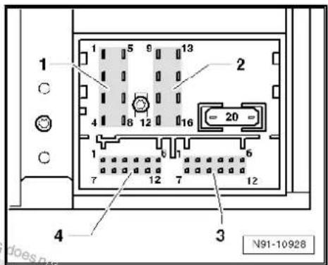 VOLKSWAGEN Golf Variant (2010) - Multi-pin connector 1, 8-pin, loudspeaker outputs - 1
