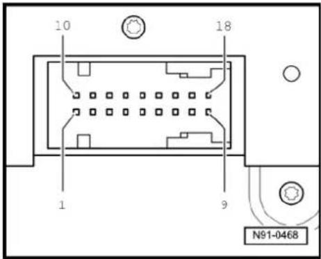 VOLKSWAGEN Golf Variant (2010) - Multi-pin connector 3, 8-pin, loudspeaker outputs - 1