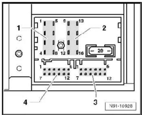 VOLKSWAGEN Golf Variant (2010) - Multi-pin connector 4, 12-pin, CD changer -R41- - 1