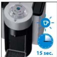 Close-up of a smart air purifier with a blue stopwatch and timer overlay (no readable text or symbols)
