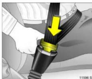 OPEL Combo (2009) - Operation of the seat belts Fitting seat belts - 1
