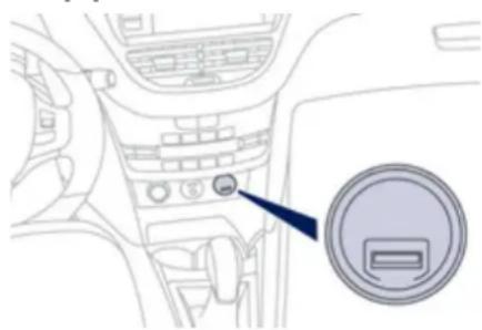 PEUGEOT 208 (2013) - Prise USB supplémentaire - 1