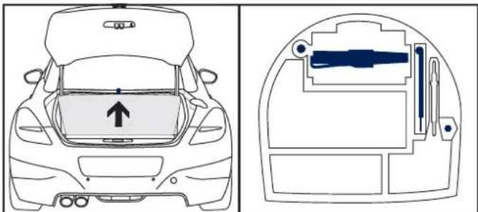 PEUGEOT RCZ (2012) - Access to the spare wheel \* - 1