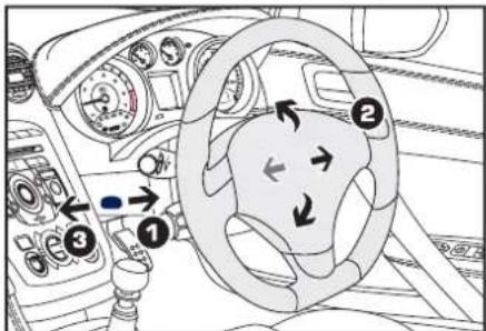PEUGEOT RCZ (2012) - STEERING WHEEL ADJUSTMENT - 1