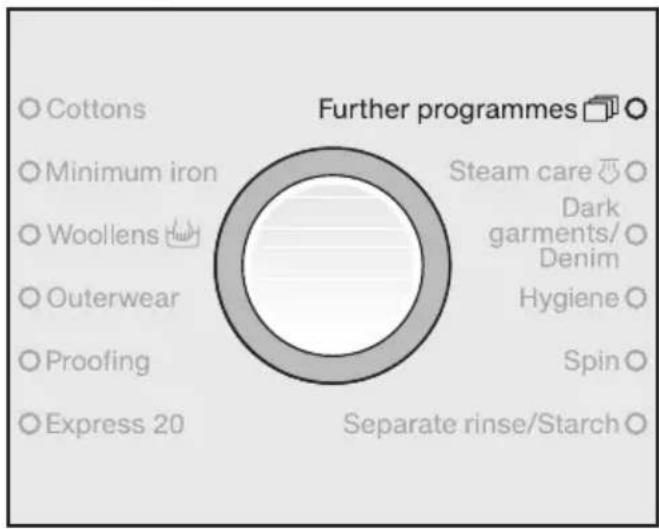 MIELE W 5877 WPS Edition 111 - Select a programme - 2