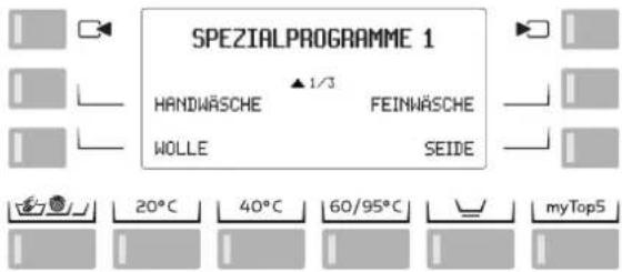 Schulthess Spirit eMotion 7040i - Spezialprogramme - 1