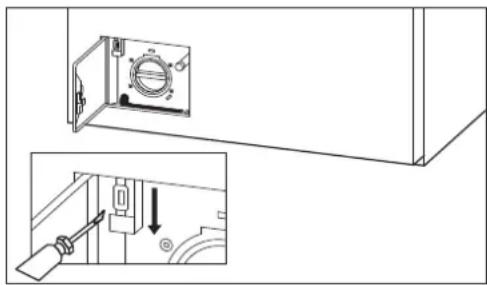 Schulthess Spirit TopLine XLI 6176 - Ouvrez comme suit la porte en cas de coupure de courant ou de défaillance de l'appareil: - 1